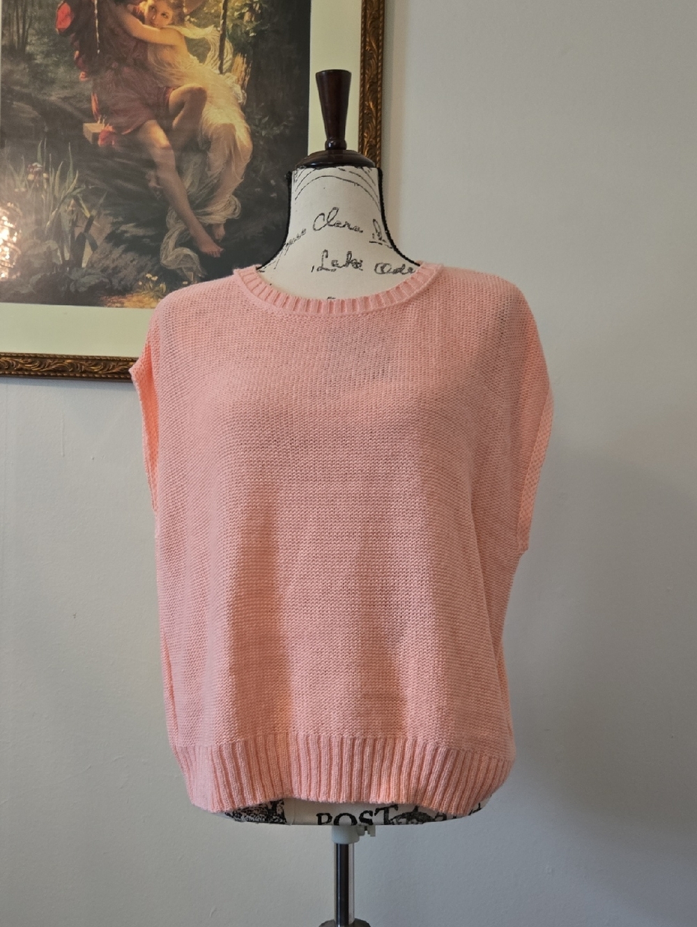 Wonderly Soft Peach Crewneck Knit Pullover